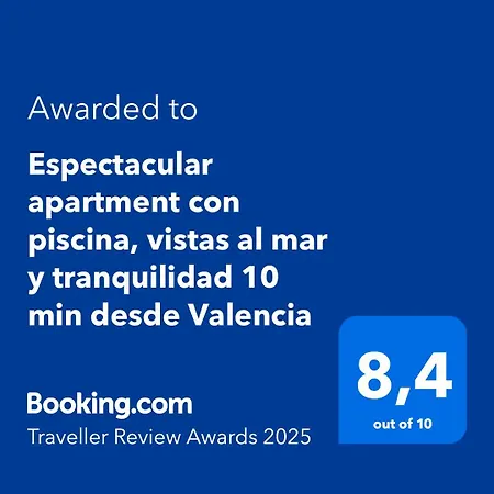 Apartment Espectacular Con Piscina, Vistas Al Mar Y Tranquilidad 10 Min Desde Valencia *